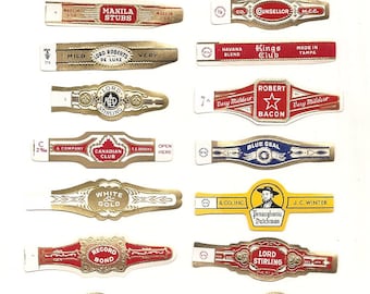 200 CIGAR BANDS Labels new old stock cigar bands lithographed in 1920-1943 etc.....