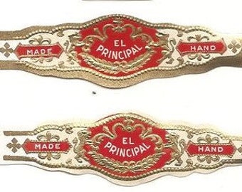 1,500 CIGAR Band Labels -new old stock El PRINCIPAL (White) El PRINCIPAL (Gold ) ,Record  Bond ,Prima Lucia ,Robert Bacon, Blue Seal ,