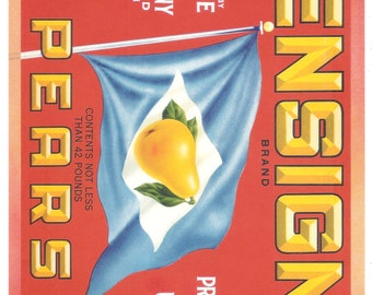 20 Old  Vintage PEARS Fruit Crate Labels
