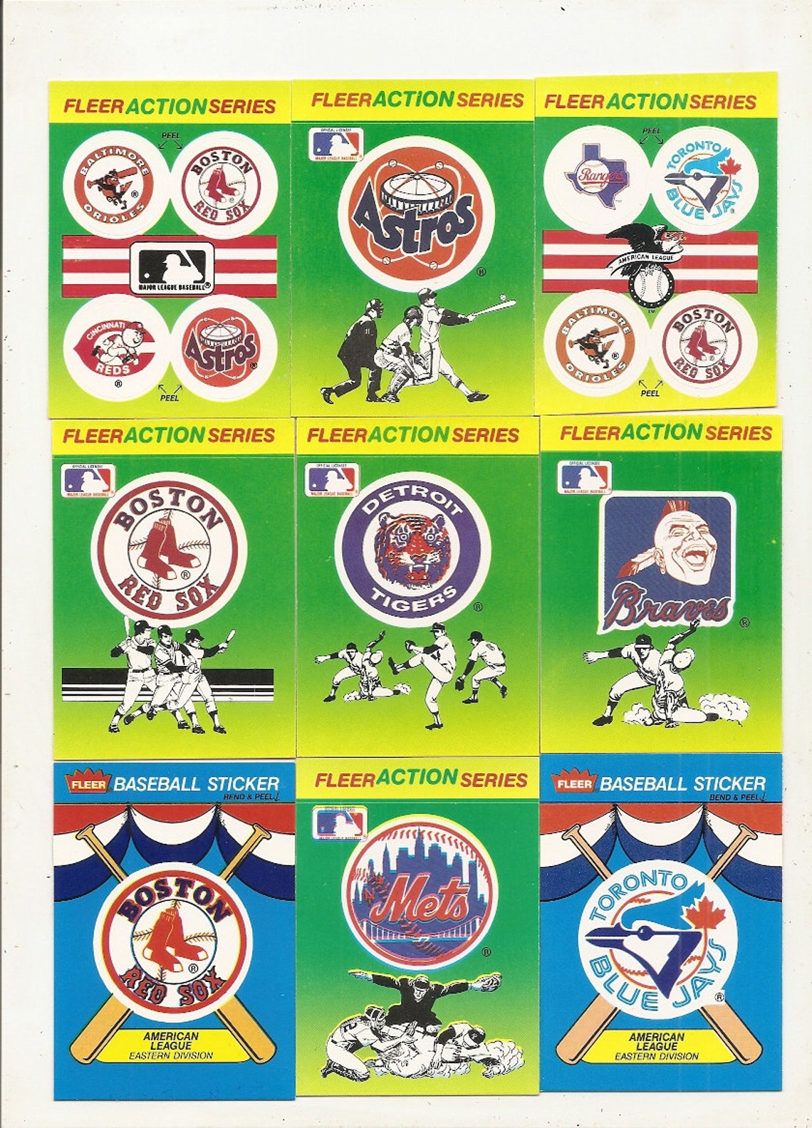 82 Old Vintage 1991 FLEER Team Logo STICKERS BASEBALL Picture Etsy