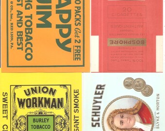 65 Vintage Unused CIGAR BOX  And  TOBACCO Labels