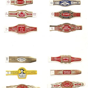120 CIGAR BAND Labels -new old stock cigar bands