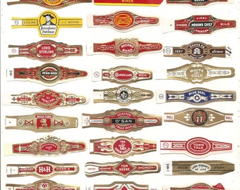 370 VINTAGE CIGAR BAND Labels -new old stock cigar bands