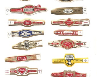 235 CIGAR BANDS Labels new old stock cigar bands