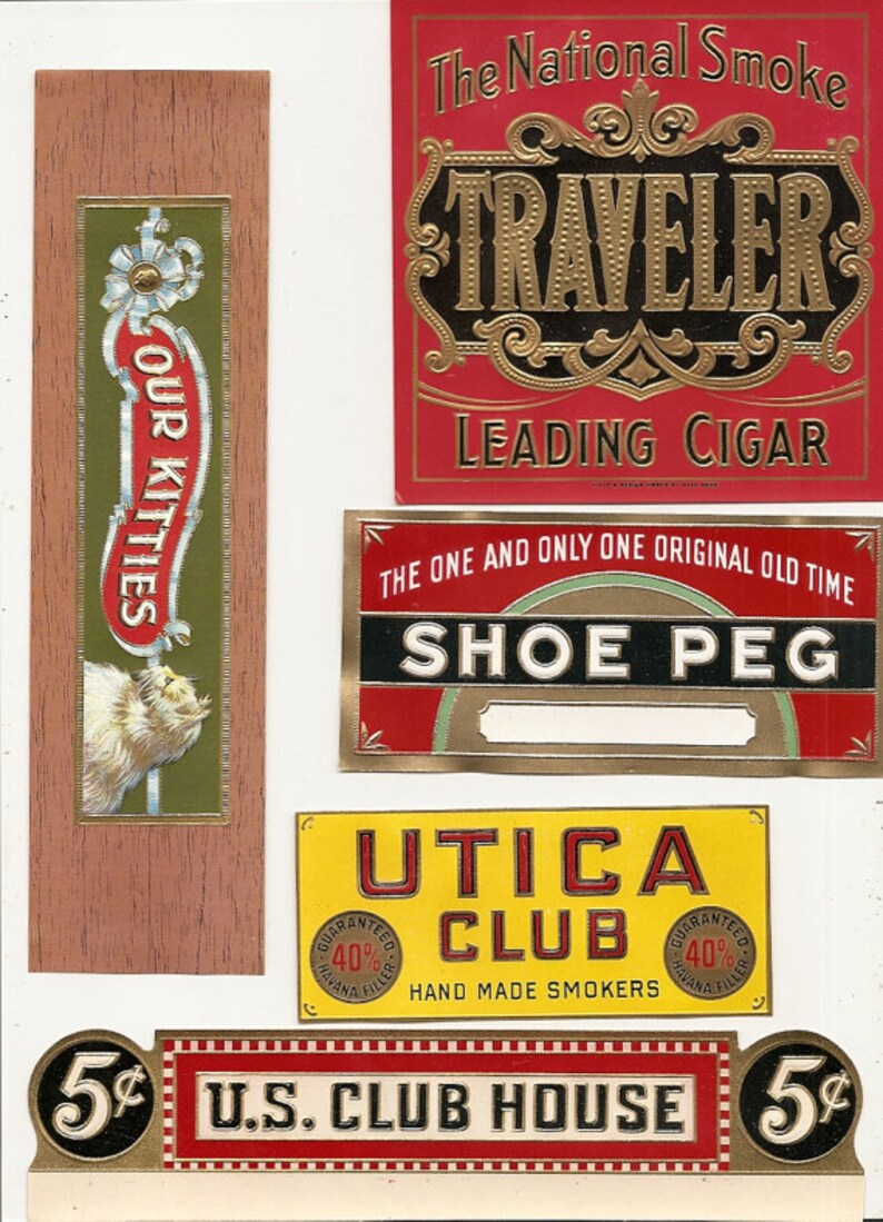35 1930's plus Unused CIGAR Box LABELS / TOBACCO | Etsy