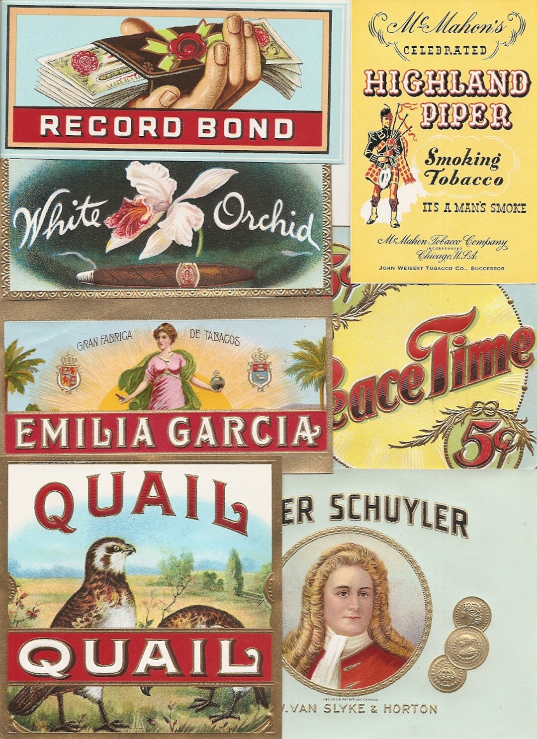 55 Different 1930s Plus TOBACCO and CIGAR LABELS - Etsy