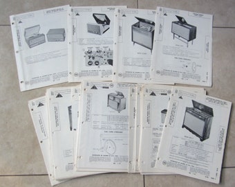 50+ Old Vintage 1960 - FONÓGRAFO - Instrucciones de reparación de fotofactos CARPETAS