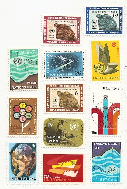 95 Vintage Unused UNITED NATIONS STAMPS - Etsy