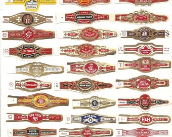 410 CIGAR BAND Labels -new old stock cigar bands 1930s+++