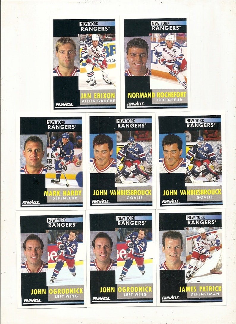 65 Old Vintage 1991 Score Pinnacle Hockey Picture Cards New YORK RANGERS /& PITTSBURGH Penguins
