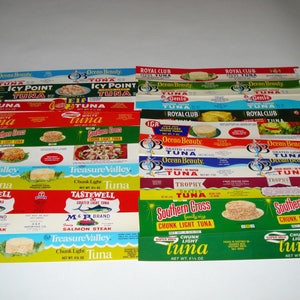 65 Old VINTAGE CAN LABELS All Different. image 10