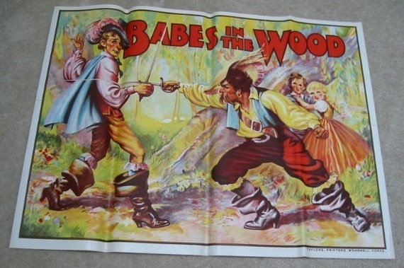 Original 1930's BABES in the Wood Theatre SHOW POSTER. | Etsy