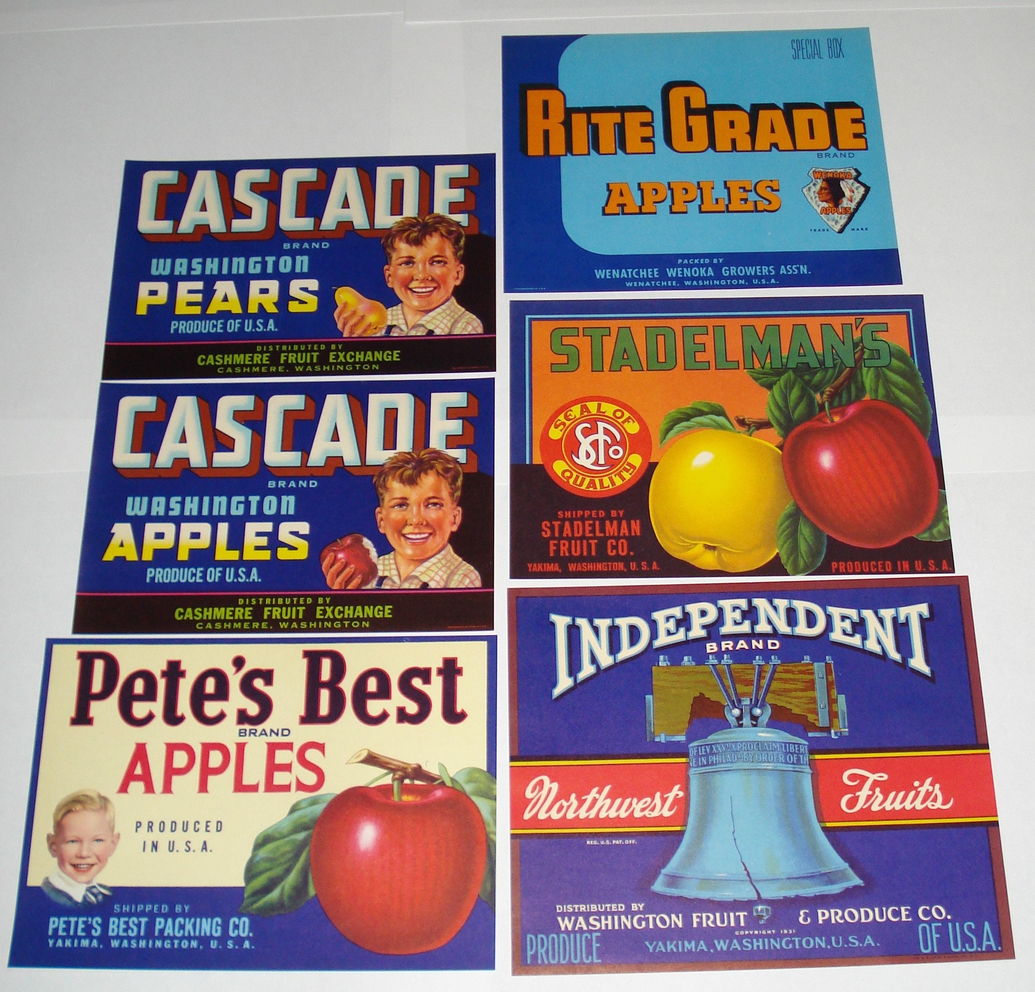 Étiquette De Caisse De Fruits Californienne Vintage Authentique - Encadrée - Déco Rétro