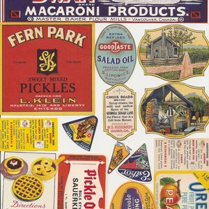 125 VINTAGE PRODUCT labels , tuna, spices, soda, beer, tobacco, whiskey, wine , etc... image 1