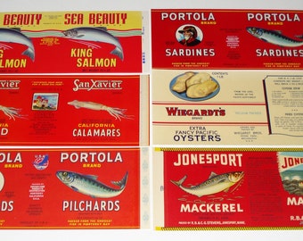 116 Old VINTAGE CAN LABELS -