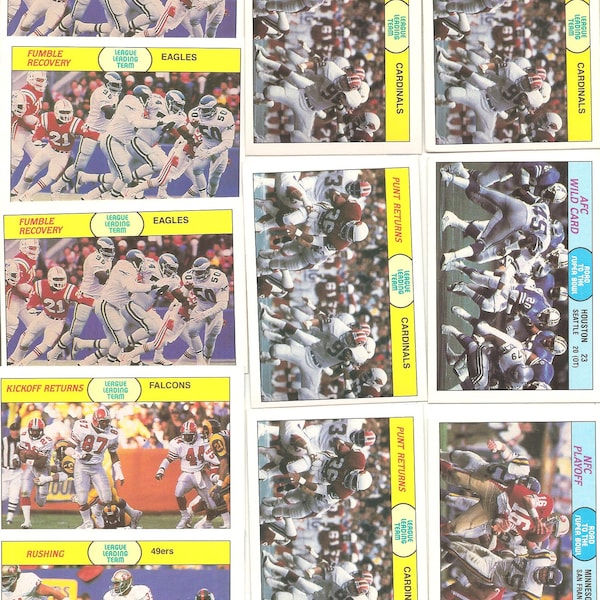 46 Old Vintage FOOTBALL 1988 FLEER NFL Super Bowl Trading Cards