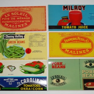 101 Old VINTAGE CAN LABELS image 6