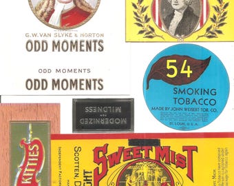 48 Vintage Unused CIGAR BOX  And  TOBACCO Labels