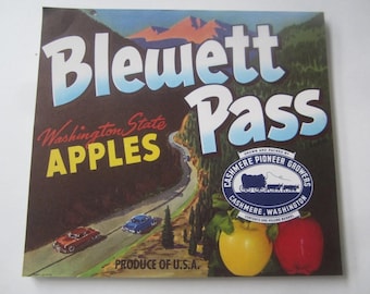 20 Old Vintage Apple Crate Labels  Washington , Calif. etc...Blewett Pass , LUEPKE ORCHARDS ,  Mad River , Falls , Butler's SUPREME , etc...