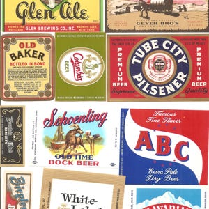 53 VINTAGE Old BEER ,Whiskey LABELS etc...