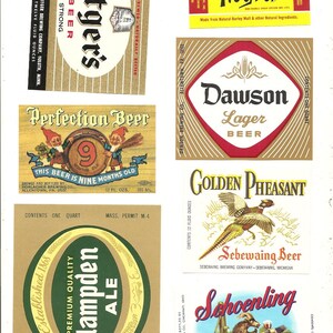 30 Different Vintage Old BEER LABELS Glen Ale, SCHOENLING ,Tube City Etc.... afbeelding 2