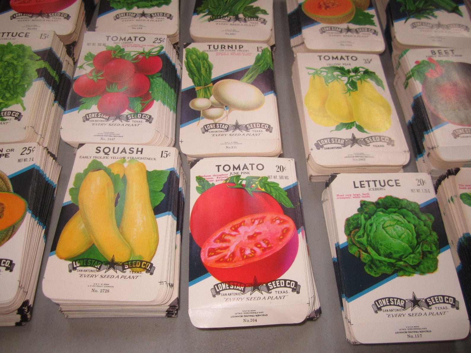 35 Different Old Vintage - Vegetable - SEED PACKETS Lone Star Seed Co ...