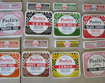 120 Old Vintage Beverages - SODA etc... LABELS