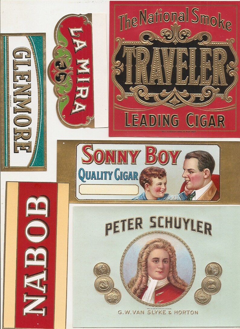 49 1930's Plus Unused CIGAR Box LABELS / TOBACCO | Etsy