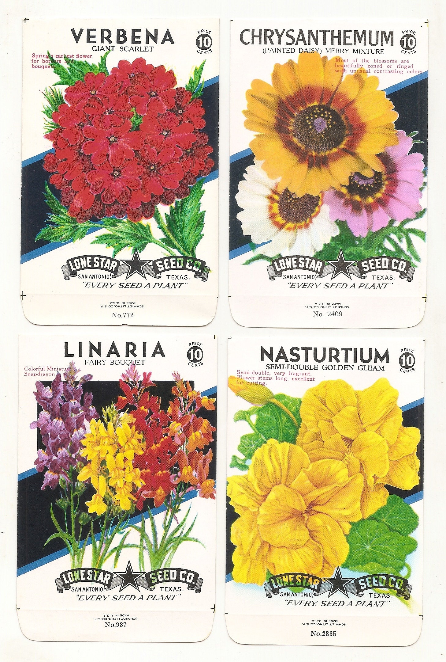 30 Old Vintage Flower Seed Packets Flower Garden Mixture,CHRYSANTHEMUM, CALIFORNIA Poppy,Alyssyum,Zinnia,Marigold,PORTULACA,Petunia,etc.