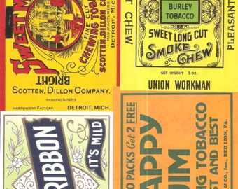 72 Vintage Unused CIGAR BOX  And  TOBACCO Labels