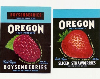 10 Different Old Vintage OREGON FRUIT LABELS