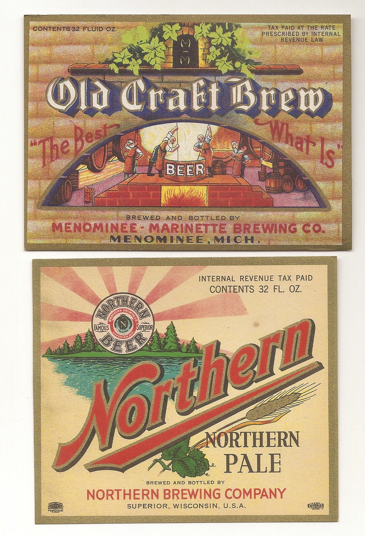 27 Old vintage BEER Labels Superior WISCONSIN Menominee Etsy