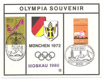 Old Vintage Stamp OLYMPIA SOUVENIR MUNCHEN 1972