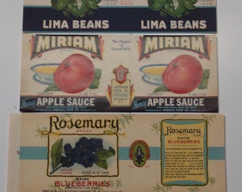 83 Old VINTAGE CAN LABELS