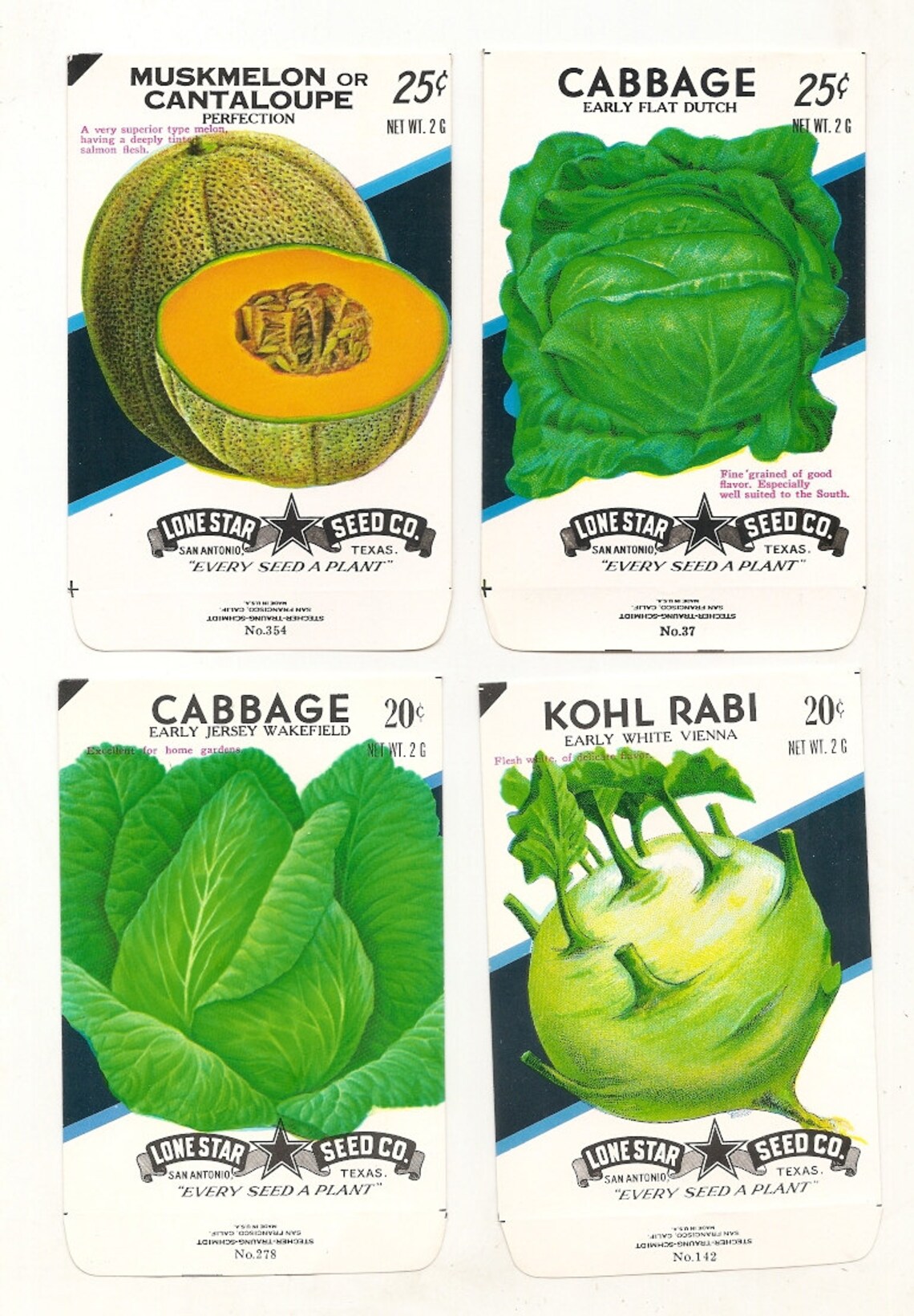 61 Old Vintage Vegetables Seed Packets Lone Star Seed Co. San | Etsy