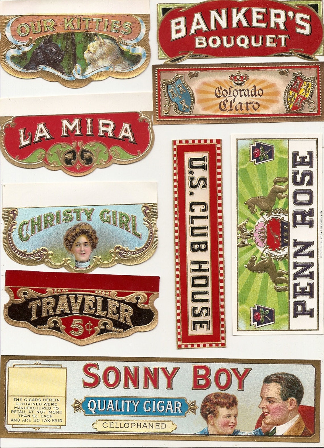 36 1930's Plus Unused CIGAR Box LABELS / TOBACCO | Etsy