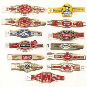 130 VINTAGE CIGAR BAND Labels -new old stock cigar bands