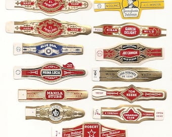 130 VINTAGE CIGAR BAND Labels -new old stock cigar bands
