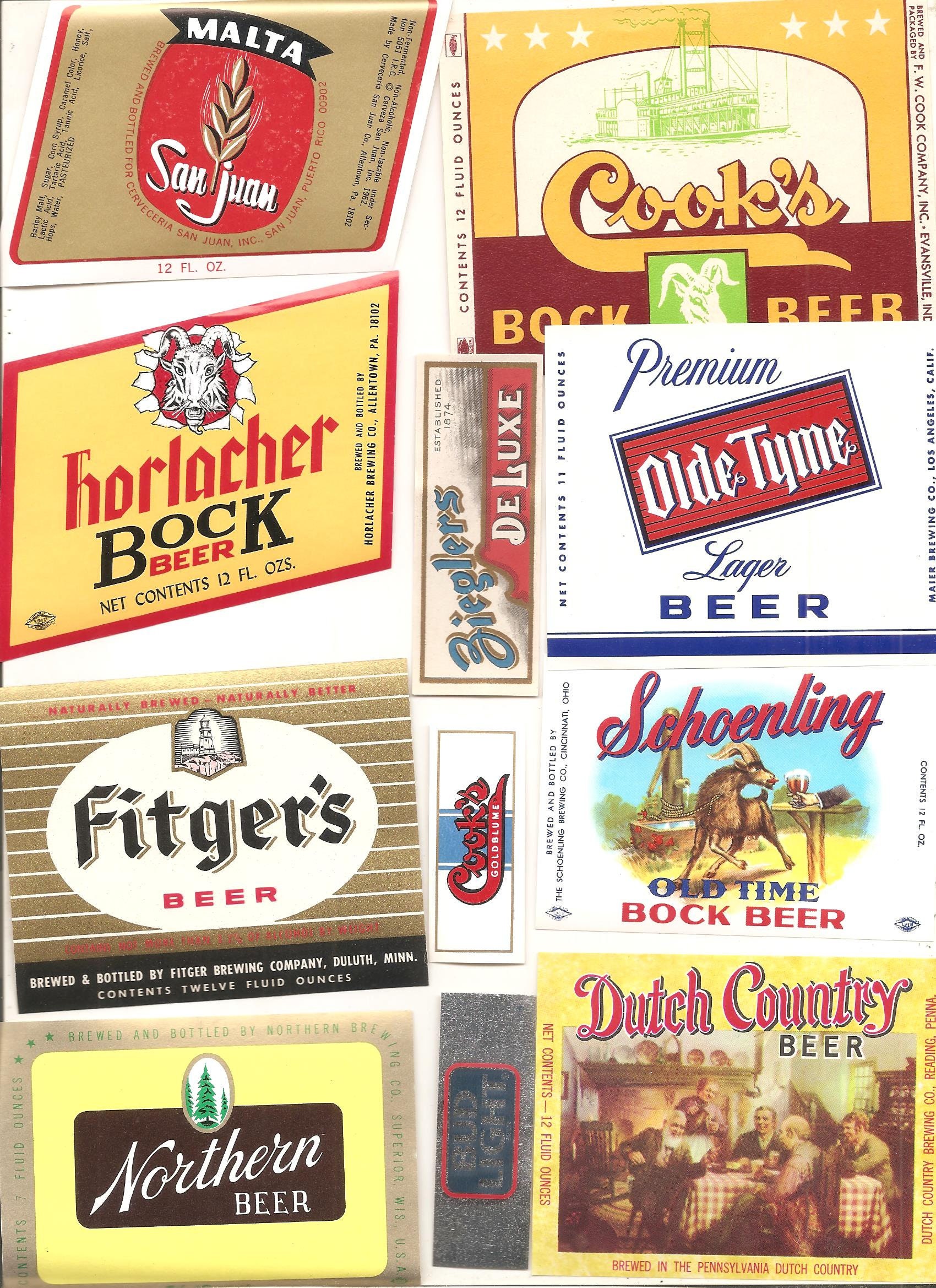 52 VINTAGE Old BEER LABELS - Etsy