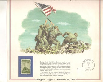 Old Vintage Stamp 1984 U.S. FORCES CAPTURE IWO Jima