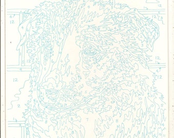 Old Vintage PAINT By Numbers Panel KENNEL PALS (B)