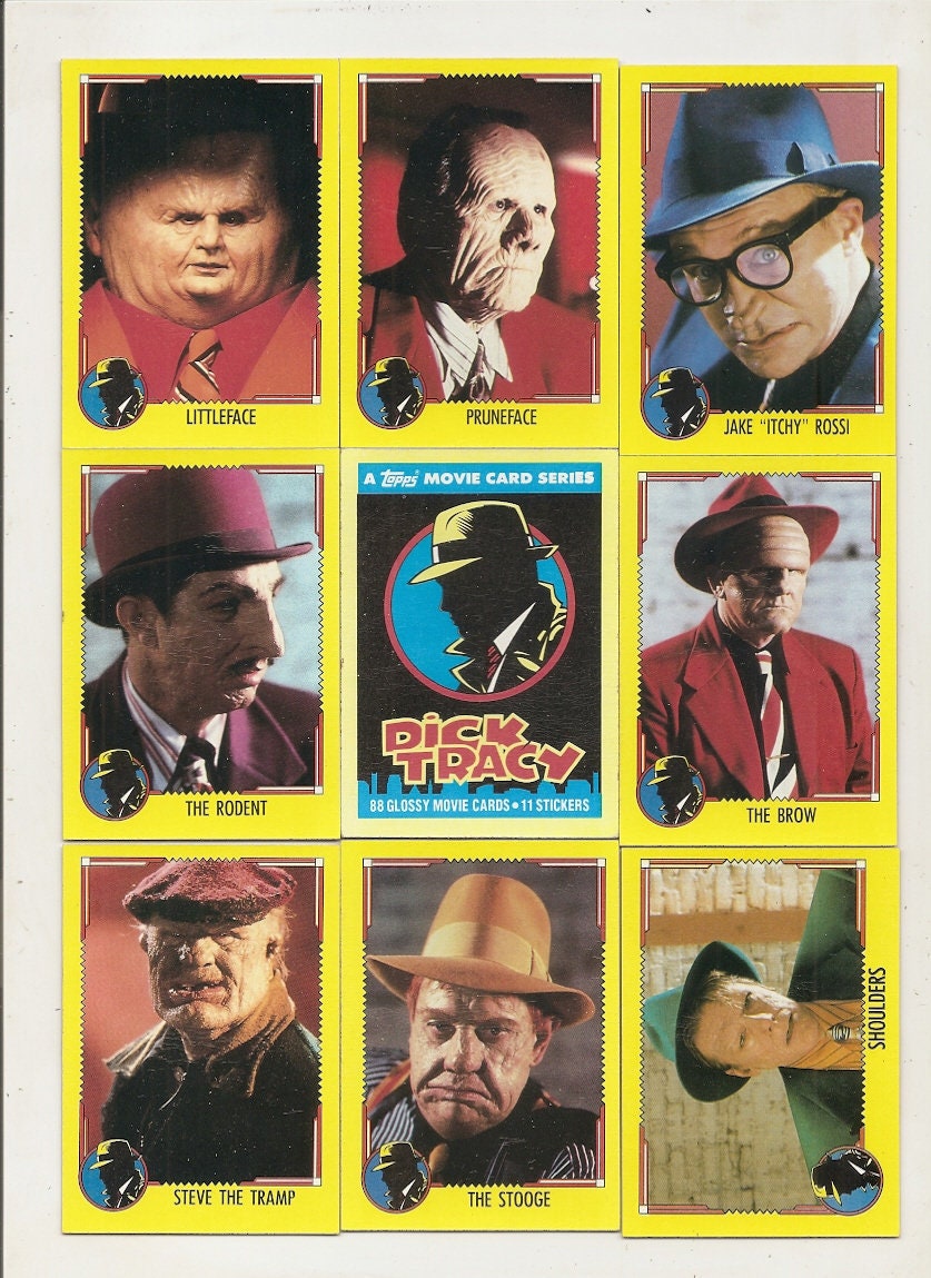 88 Old Vintage 1990 DICK TRACY Topps Movie Cards SERIES pic