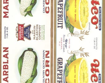 20 Old VINTAGE CAN LABELS