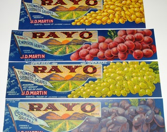 144 Old Vegetable / FRUIT Crate Labels