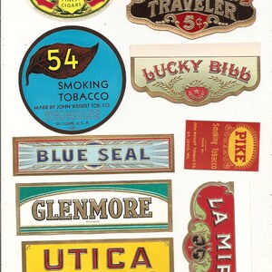25 Different 1930s Plus TOBACCO and CIGAR LABELS - Etsy