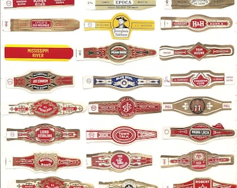 580 CIGAR BAND Labels -new old stock cigar bands