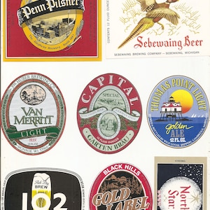 43 Old VINTAGE Old BEER LABELS
