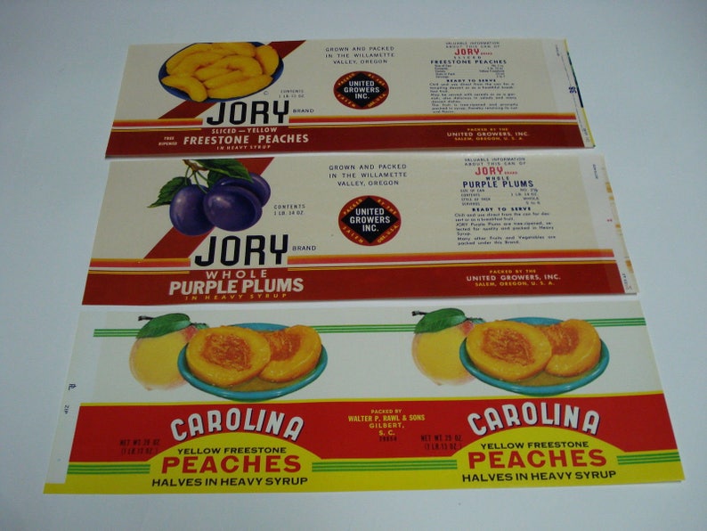 65 Old VINTAGE CAN LABELS All Different. image 7