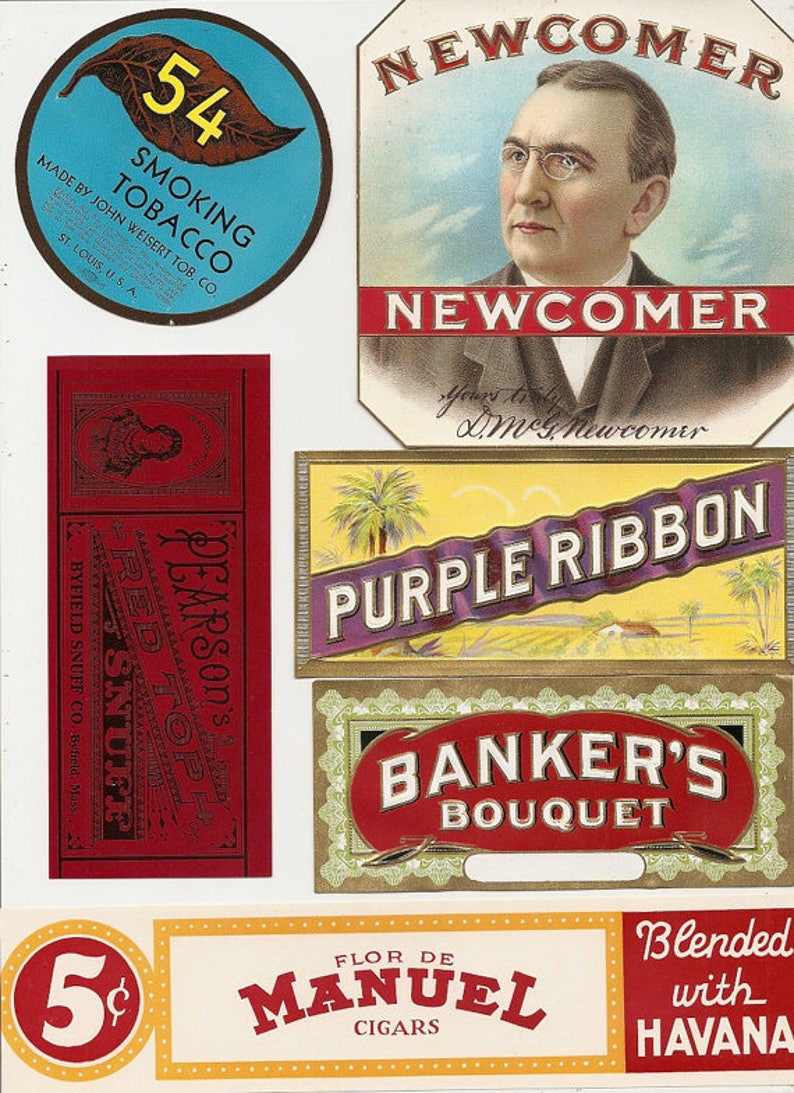 29 Different 1930s Plus TOBACCO and CIGAR LABELS - Etsy