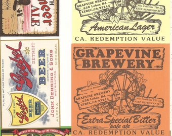 35 Old Vintage WHISKEY/Beer/LIQUOR Labels etc....